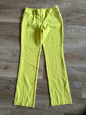 New York & Company Yellow High-Waist Pants